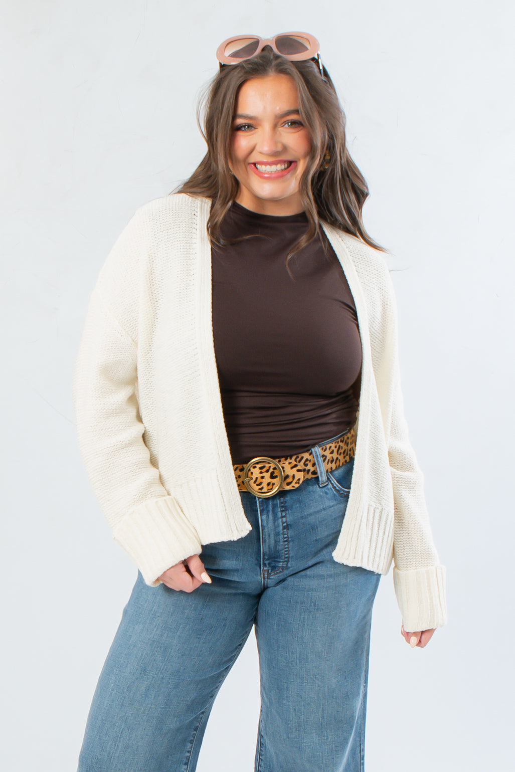 Cream Lightweight Knit Cardigan