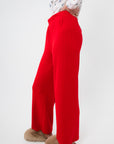Z Supply Festive Red Luxe Pointelle Pant