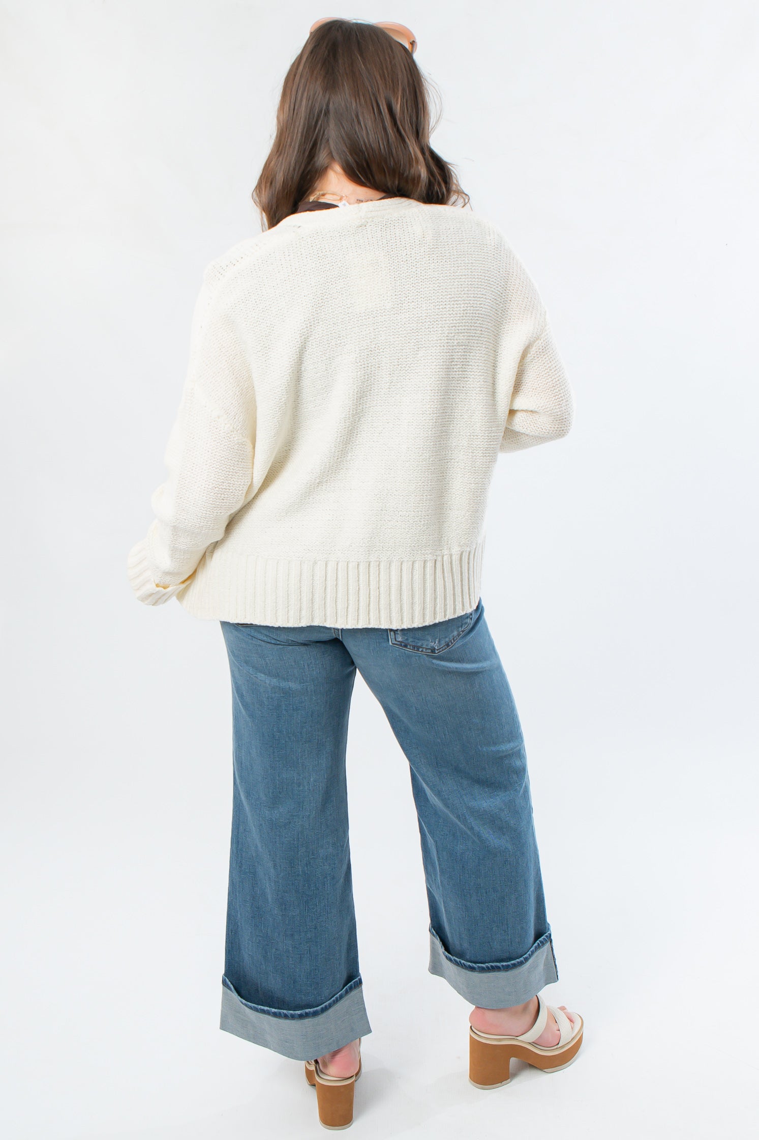 Cream Lightweight Knit Cardigan