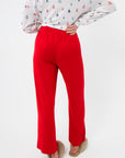 Z Supply Festive Red Luxe Pointelle Pant