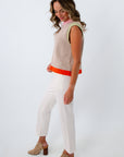 Lightweight sleeveless sweater for layering, fall sleeveless sweater, neutral sleeveless sweater