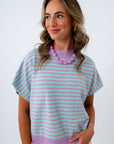 Whatever The Weather Lavender and Blue Sweater