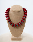 Beulah Crimson & Teal Beaded Necklace