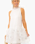 Always Yours White Floral Organza Mini Dress