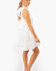 Always Yours White Floral Organza Mini Dress