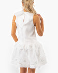 Always Yours White Floral Organza Mini Dress