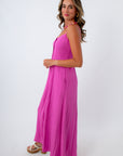 Sleeveless midi dress with pockets, Z Supply midi dress, pink Z Supply dress, comfy Z supply dress