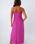 Button front midi dress, casual summer dress, comfy midi dress