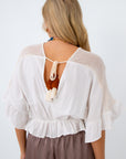 Fall boho tops for women, ivory tops for women, fall tops for women