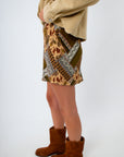 Cute fall skirts with boots, bandana printed skirt, bandana printed styles, fall mini skirts, statement mini skirts