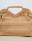 Riviera Sunset Woven Wood Clutch