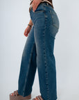 Relaxed fit vintage denim for women, vintage style denim jeans, fall jeans, medium wash jeans