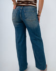 Comfortable high-rise straight jeans, comfortable medium wash jeans, comfortable straight leg jeans