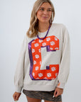 Queen of Sparkles Licensed Clemson Oversized Sweatshirt