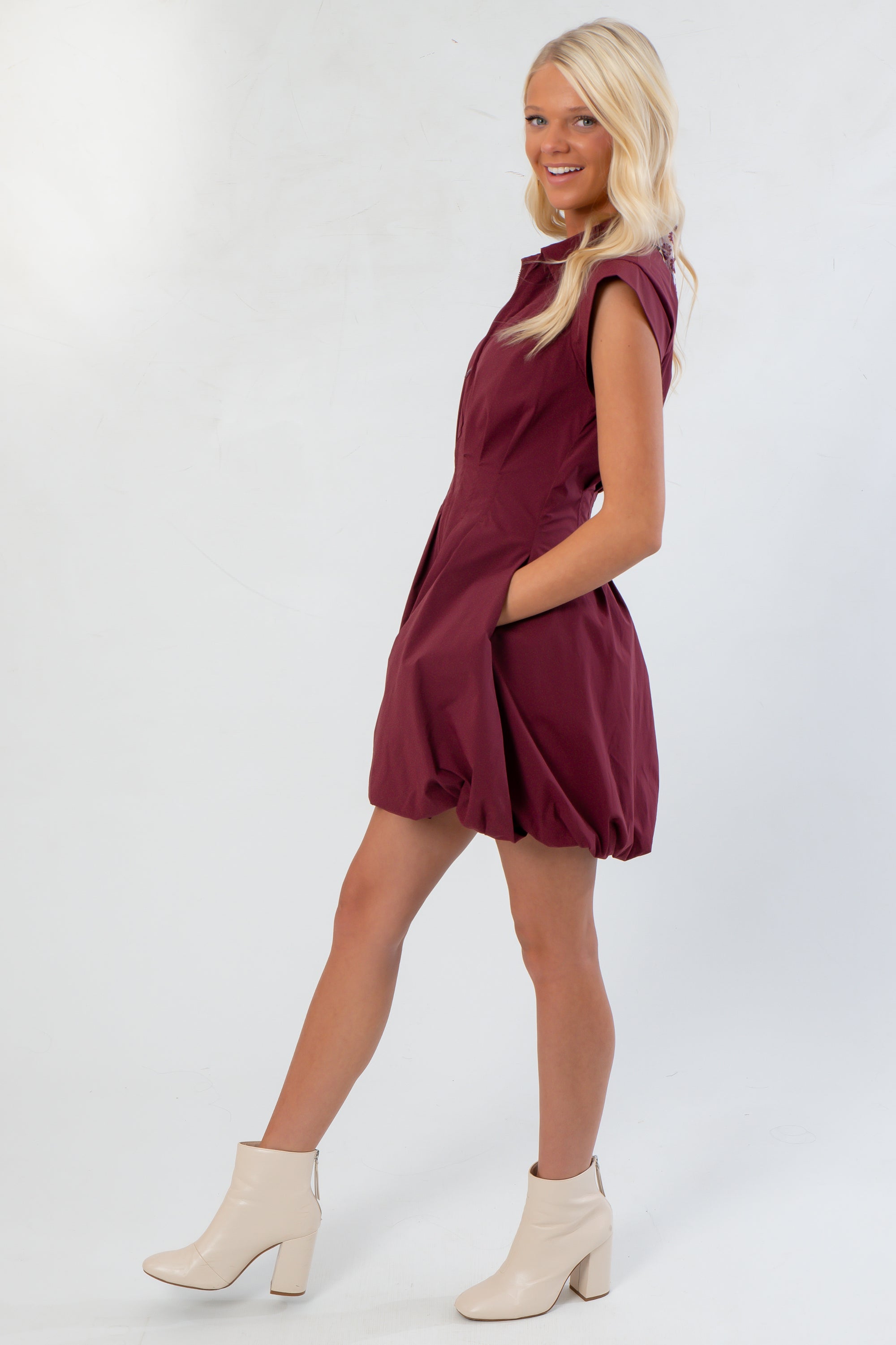 Steve Madden Wine Dyanne Dress