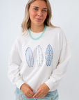 life is better at the beach surfboard sweatshirt