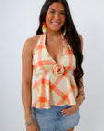 Steve Madden Plaid Tania Top