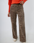 Vintage inspired animal print jeans, leopard print jeans, cheetah print jeans, cheetah wide leg jeans
