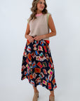 Printed maxi skirt, women's maxi skirt with fun design