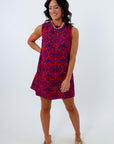Optical Illusion Botanical Patterned Dress