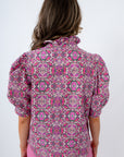 Kaleidoscope Daydream Puff Sleeve Blouse