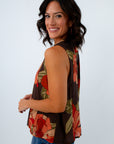 THML Maple Floral Panel Sleeveless Top