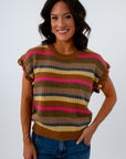 Sunday Funday Striped Sleeveless Sweater
