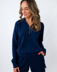 Spanx AirEssentials Timeless Navy Half Zip
