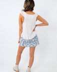 Harlow Faded Denim Eyelet Mini Skort
