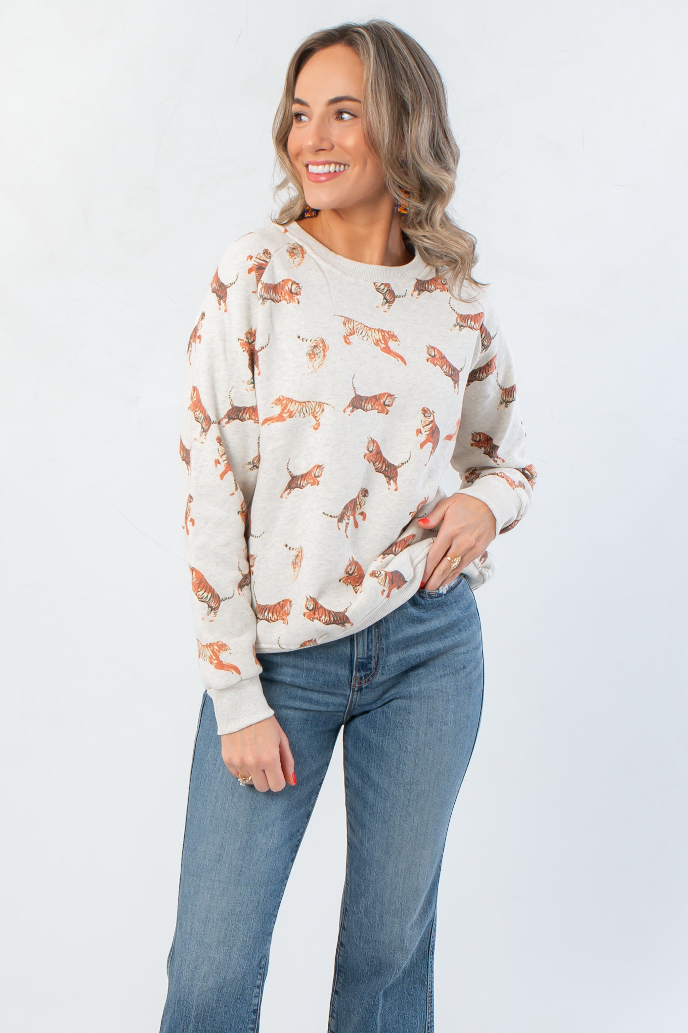 The Tiger Scatter Print Sweatshirt