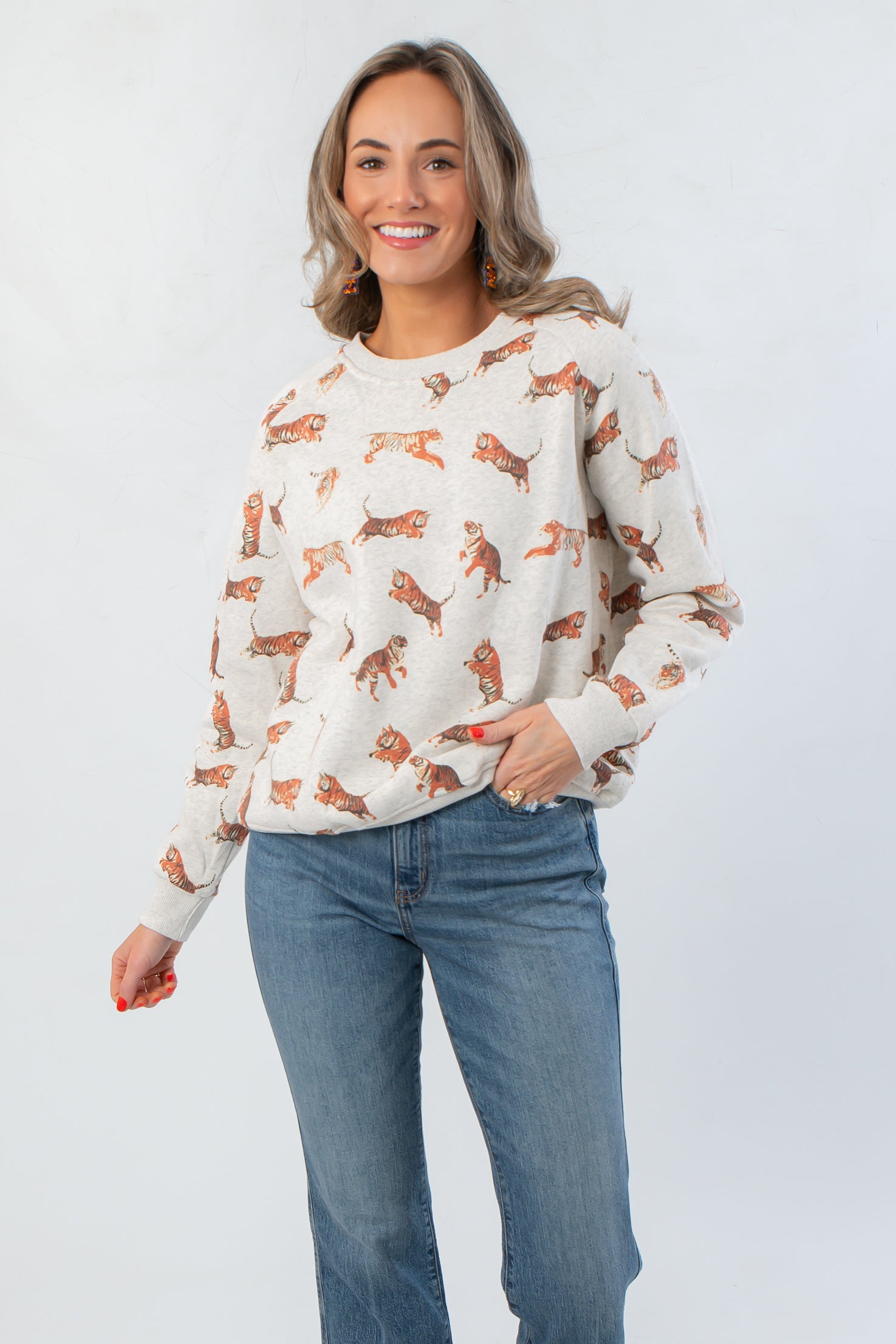 The Tiger Scatter Print Sweatshirt