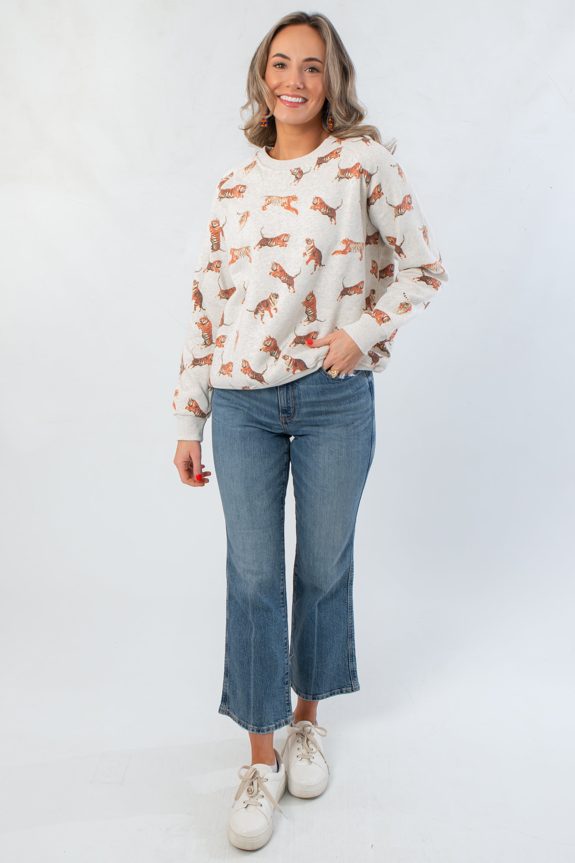 The Tiger Scatter Print Sweatshirt