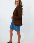 Trendy leopard blazer for fun business attire, Trendy cheetah blazer for fun business attire, suede blazers
