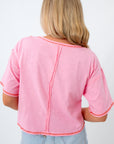 Blossoms Pink Beaded Floral T-shirt