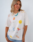 Summertime Spritz Tee with summer drinks and beach icons
