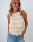 Lightweight ruffle summer top