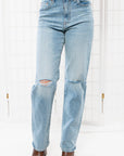 Daze Fools Gold Sundaze High Rise Vintage Straight Jean-Bottoms-Daze Denim-L. Mae Boutique & Wild Mabel Clothing