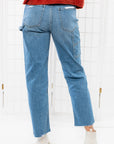 Daze Sundaze Utility Crop Straight Leg Jeans-Bottoms-Daze Denim-L. Mae Boutique & Wild Mabel Clothing