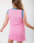 Denim Darling Pink Tweed Dress-Dresses-Heyson-L. Mae Boutique & Wild Mabel Clothing