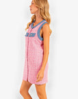 Denim Darling Pink Tweed Dress-Dresses-Heyson-L. Mae Boutique & Wild Mabel Clothing