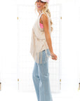 Diamond in the Rough Suede Fringe Rhinestone Vest-Outerwear-Vocal-L. Mae Boutique & Wild Mabel Clothing