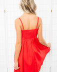 Double Bow Red Flare Mini Dress-Dresses-TCEC-L. Mae Boutique & Wild Mabel Clothing