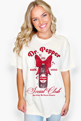 Dr. Pepper Social Club Tee-Poppy & Pine-L. Mae Boutique