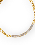 Dual Chain and Baguette Stone Necklace-Jewelry-Lovoda-L. Mae Boutique & Wild Mabel Clothing