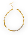 Dual Chain and Baguette Stone Necklace-Jewelry-Lovoda-L. Mae Boutique & Wild Mabel Clothing