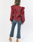 Woodland Red Tartan Collared Blouse