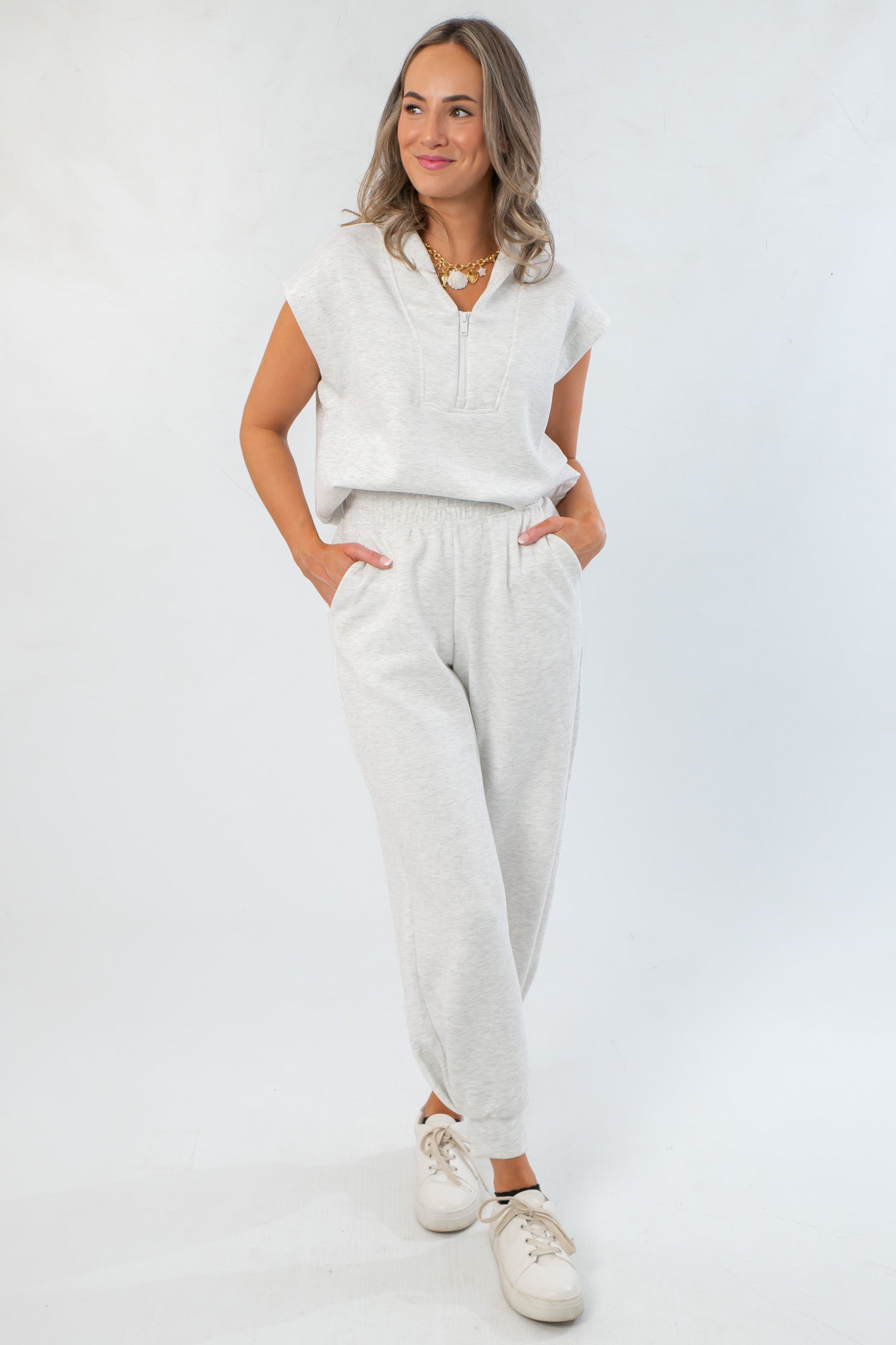 Back In Action Heather Grey Joggers