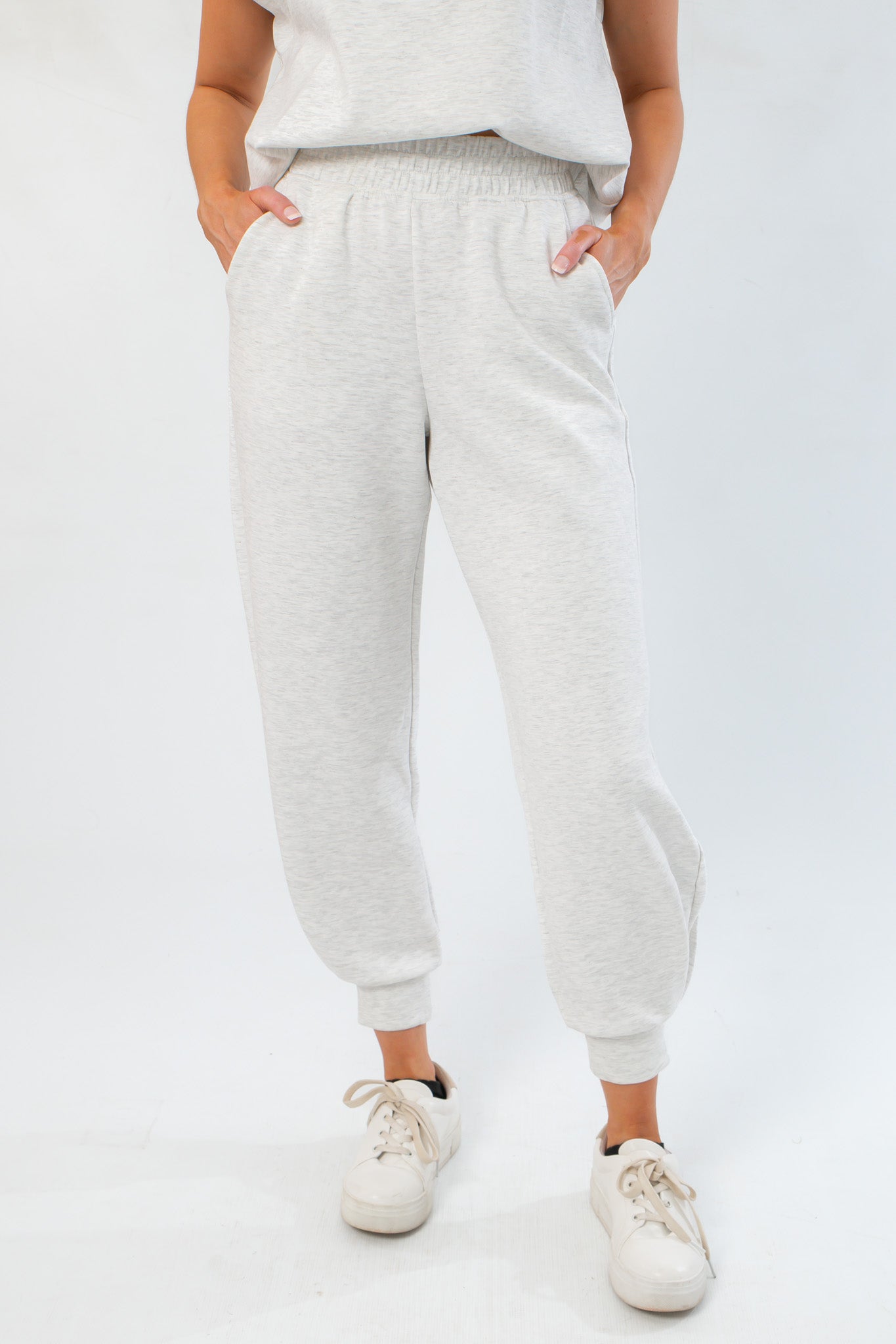 Back In Action Heather Grey Joggers