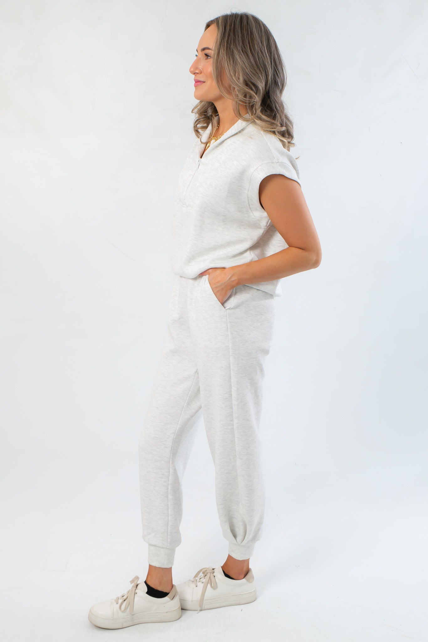 Back In Action Heather Grey Joggers