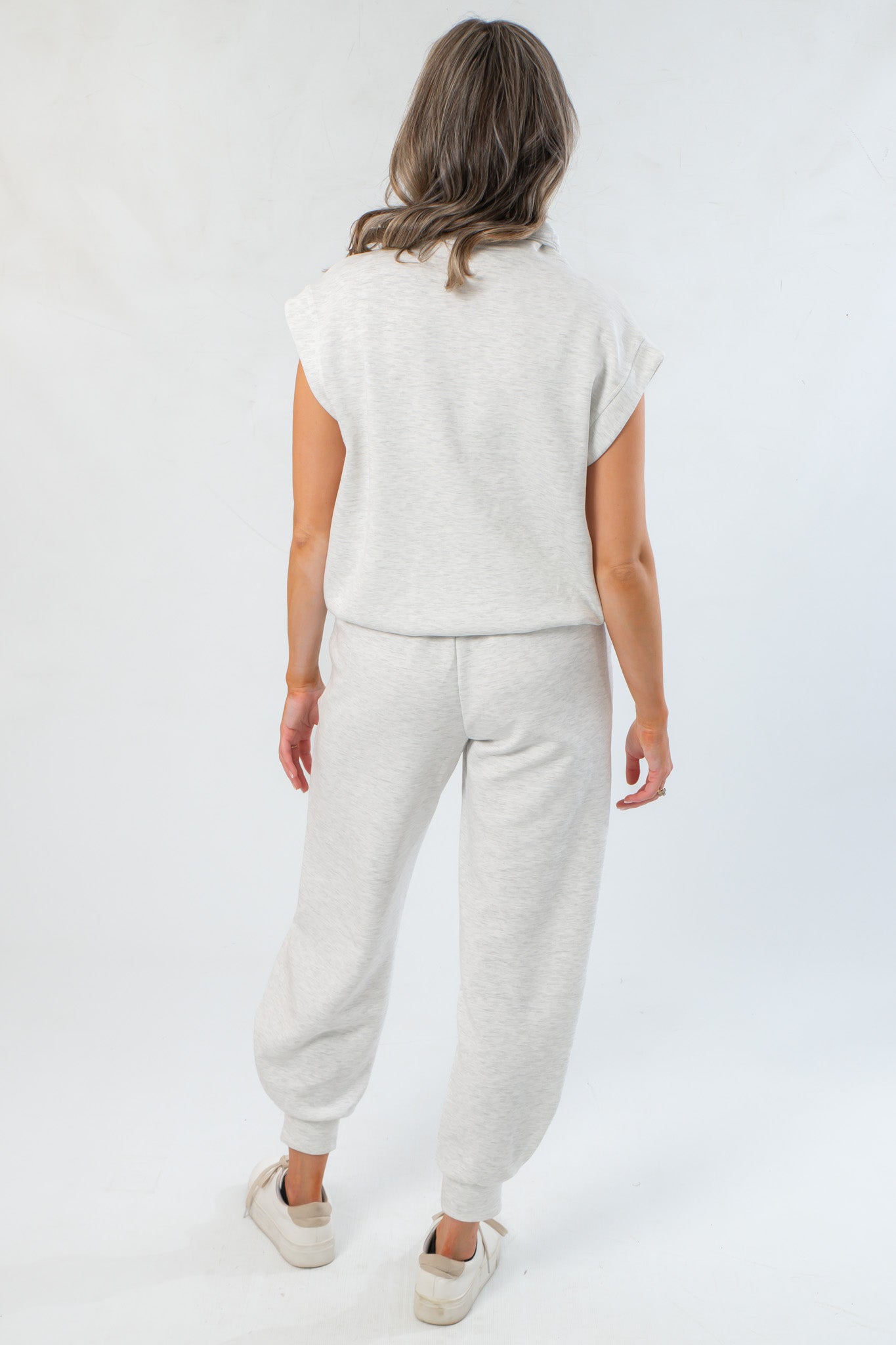 Back In Action Heather Grey Sleeveless Top